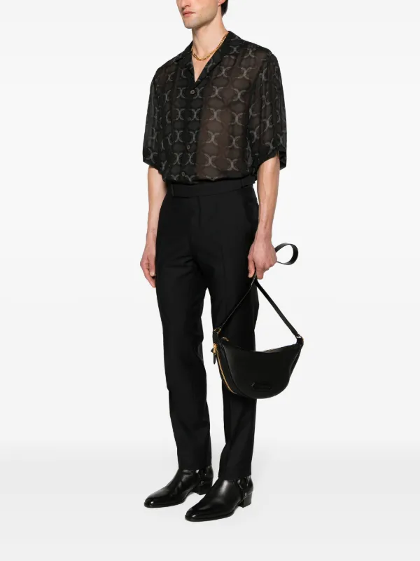【関税＆送料込み】Tom Ford Crescent Leather Bag TOM FORD Crescent Leather Shoulder Bag | Green | FARFETCH