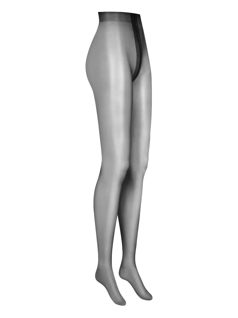 Maison Close Satijnen high waist panty Zwart