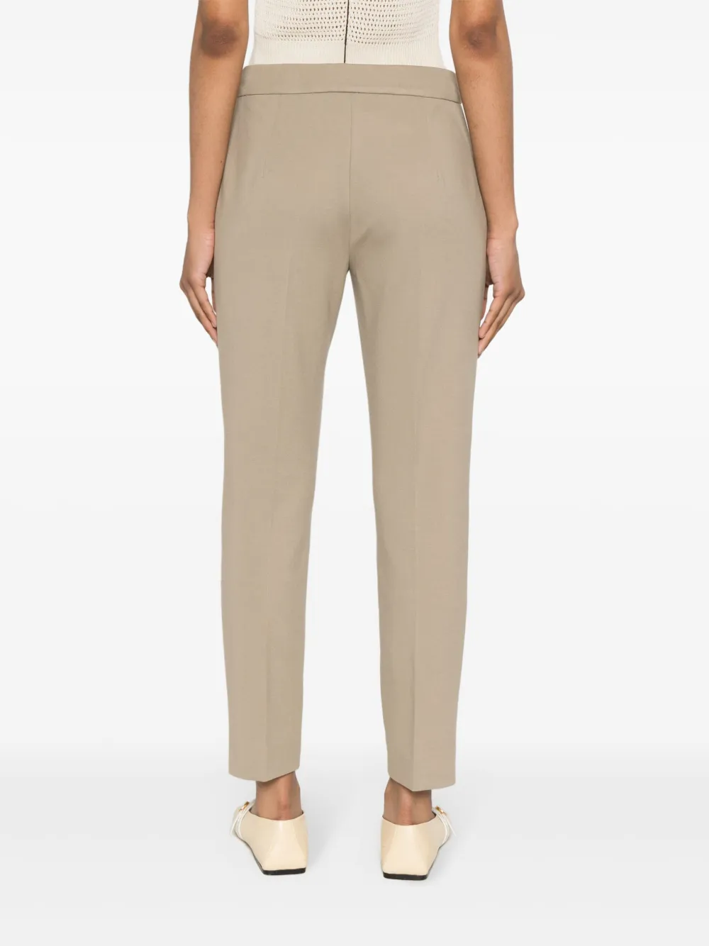 Max Mara Pegno jersey cropped broek Beige