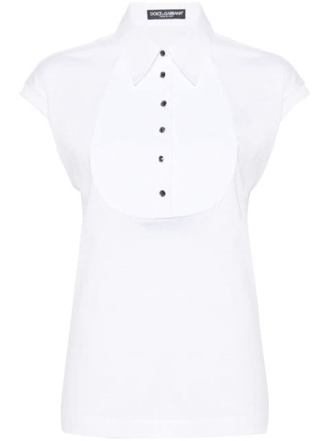 Dolce & Gabbana panelled cap-sleeve top