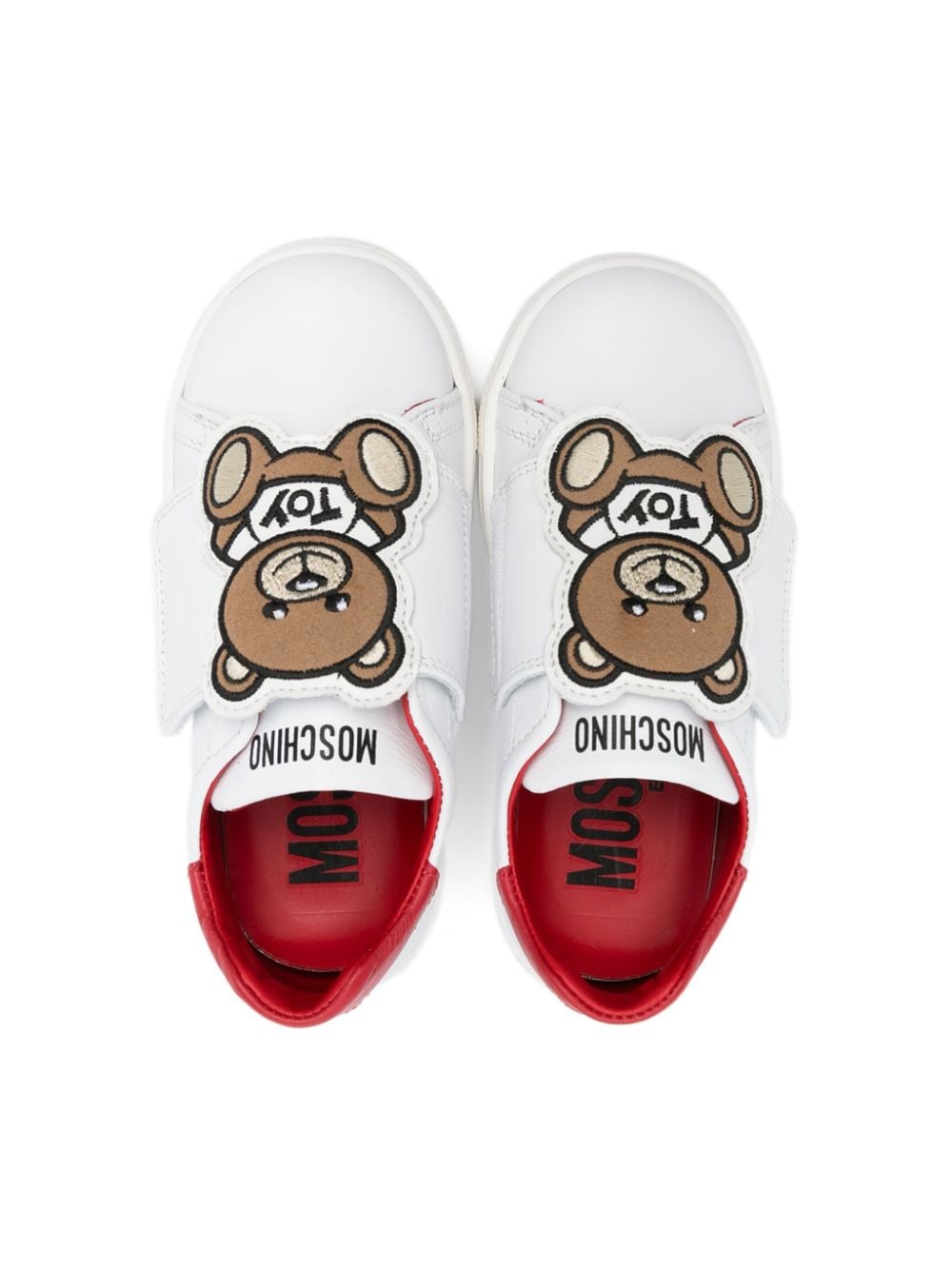 Shop Moschino Teddy Bear-motif Sneakers In White