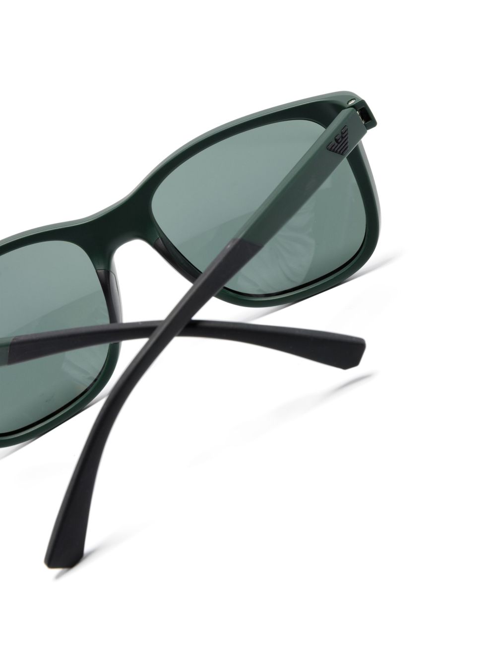 Shop Emporio Armani Square-frame Tinted Sunglasses In Green