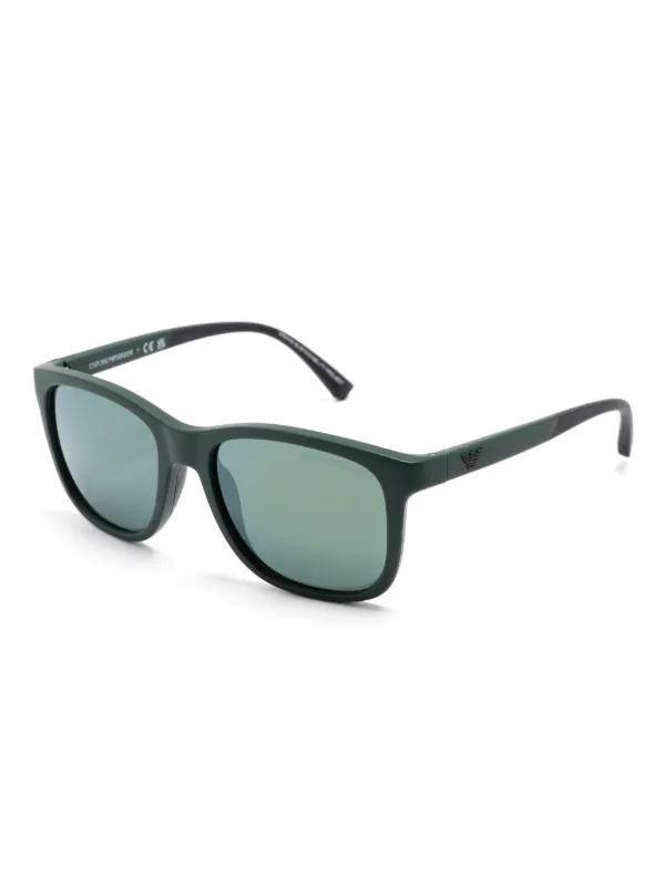 Emporio Armani square frame Tinted Sunglasses Green FARFETCH BH