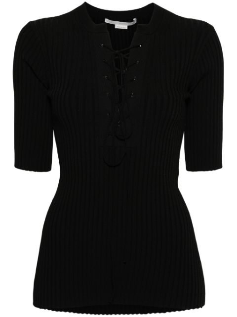 Stella McCartney lace-up ribbed top Women