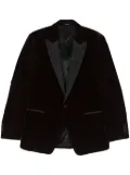 Alexander McQueen single-breasted velvet blazer - Red