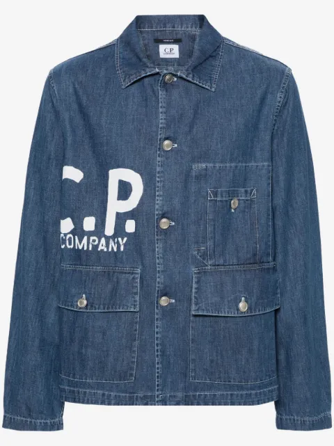 C.P. Company logo-print denim jacket