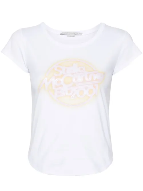 T-shirt en coton à logo imprimé - Stella McCartney - Modalova