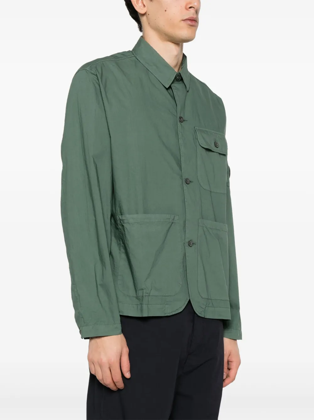 C.P. Company Katoenen overhemd met lens-detail Groen