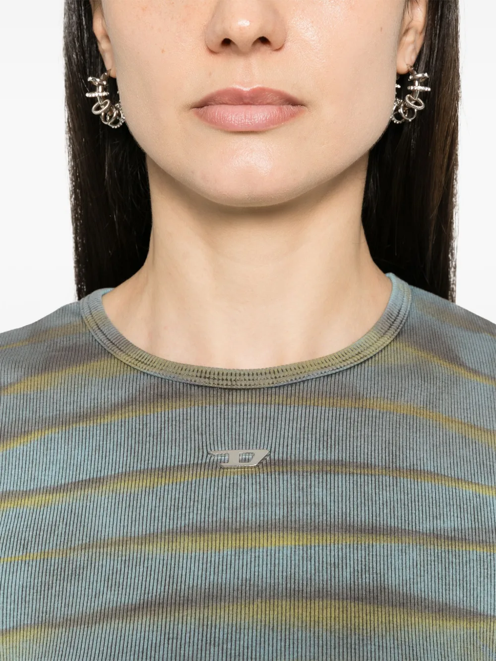 Diesel T-shirt met print Blauw
