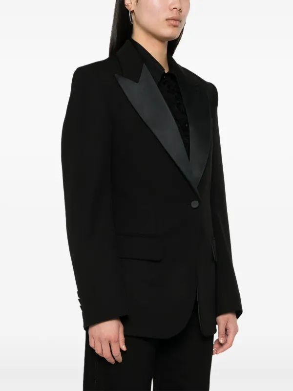 ジャケット Stella Mccartney Black Stretch Wool Blazer Black + NET SUSTAIN stretch-wool twill blazer | STELLA