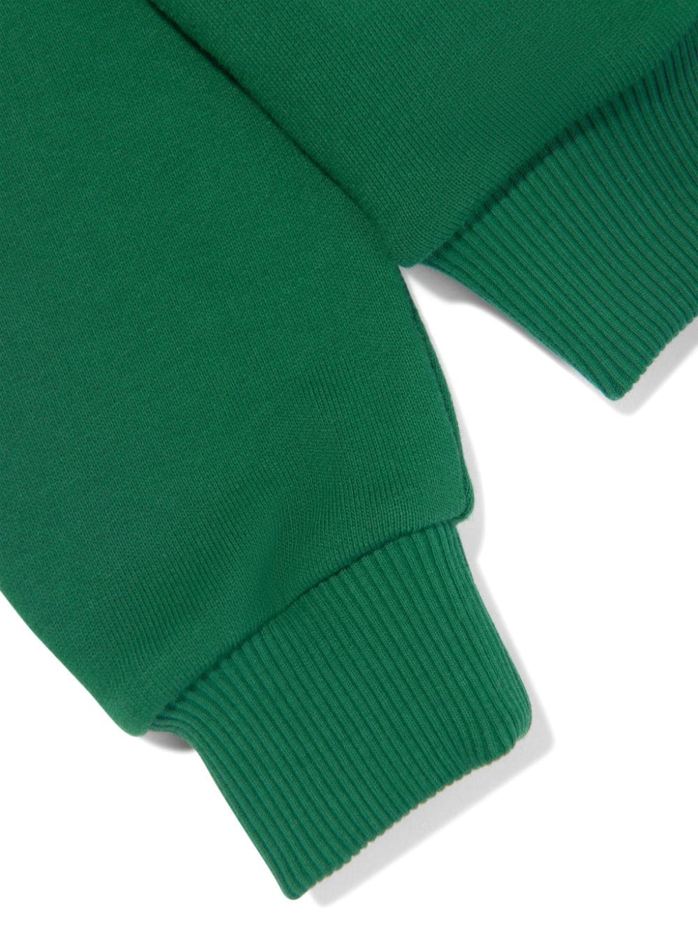 Shop Dolce & Gabbana Logo-appliquéd Cotton Sweatshirt In Green