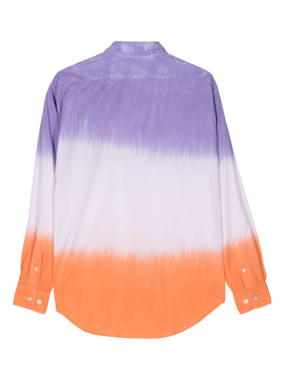 Shop Aries Dip Dye Poplin Shirt In Purple
