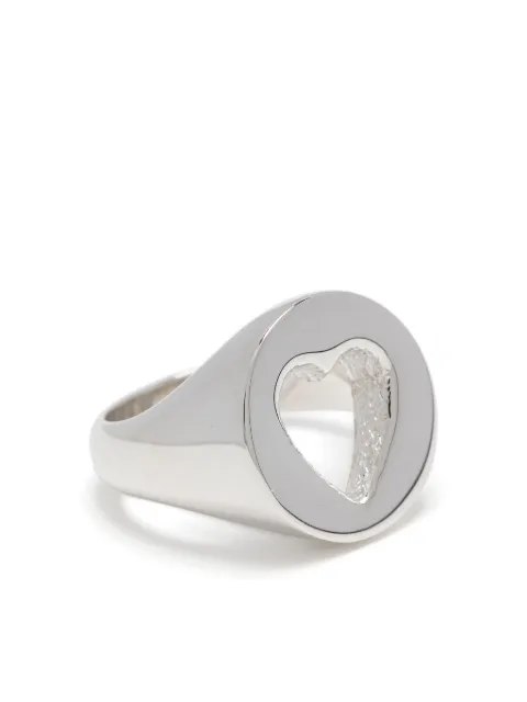 Bleue Burnham Sterlingsilber-Ring mit Cut-Out in Herzform