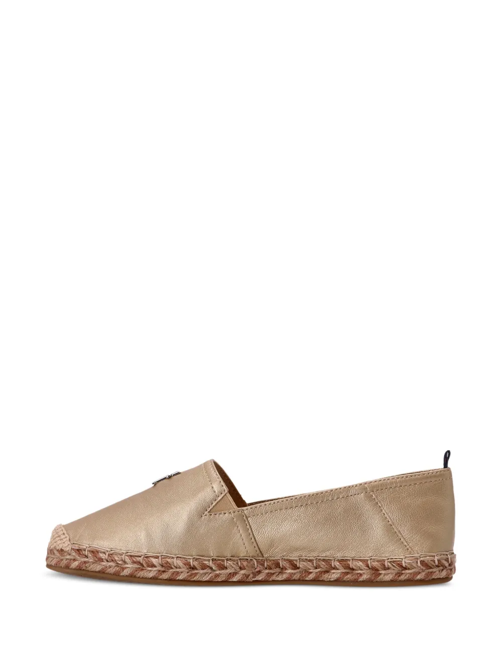  Tommy Hilfiger Metallic-leather Espadrilles - Neutrals 