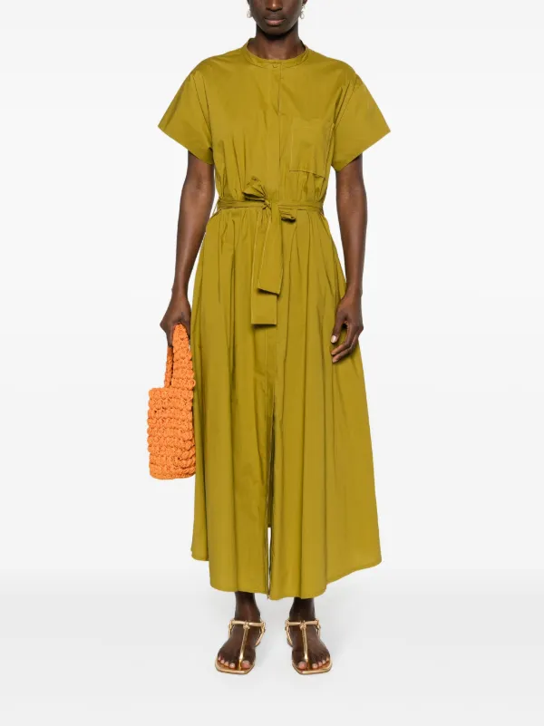 Forte Forte band-collar Shirt Maxi Dress | Green | FARFETCH Forte Forte band-collar Shirt Maxi Dress | Green | FARFETCH