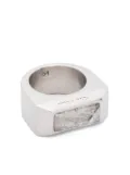Rick Owens Crystal Pyramid ring - Grey