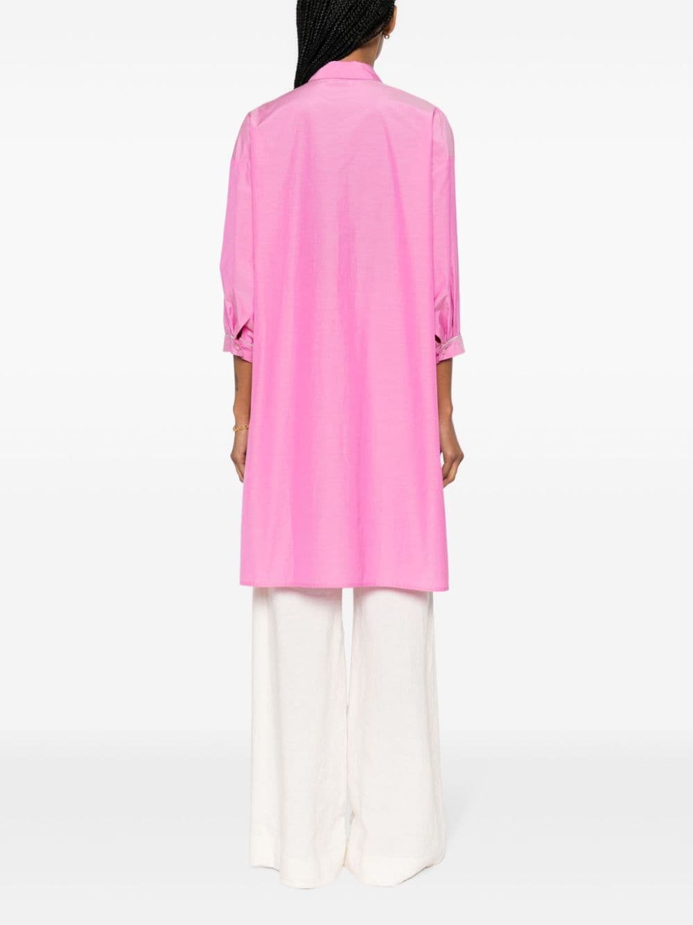 Shop Peserico Poplin Shirt Dress In Pink