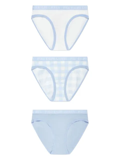 POLO RALPH LAUREN KIDS logo-waistband briefs (pack of three)