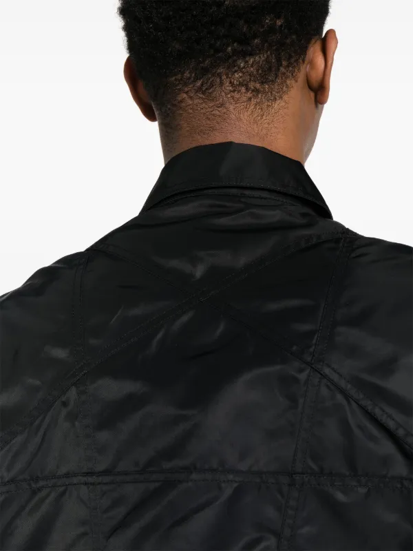 Rick Owens DRKSHDW Padded Zip-Front Jacket - Black “Sun” Denim
