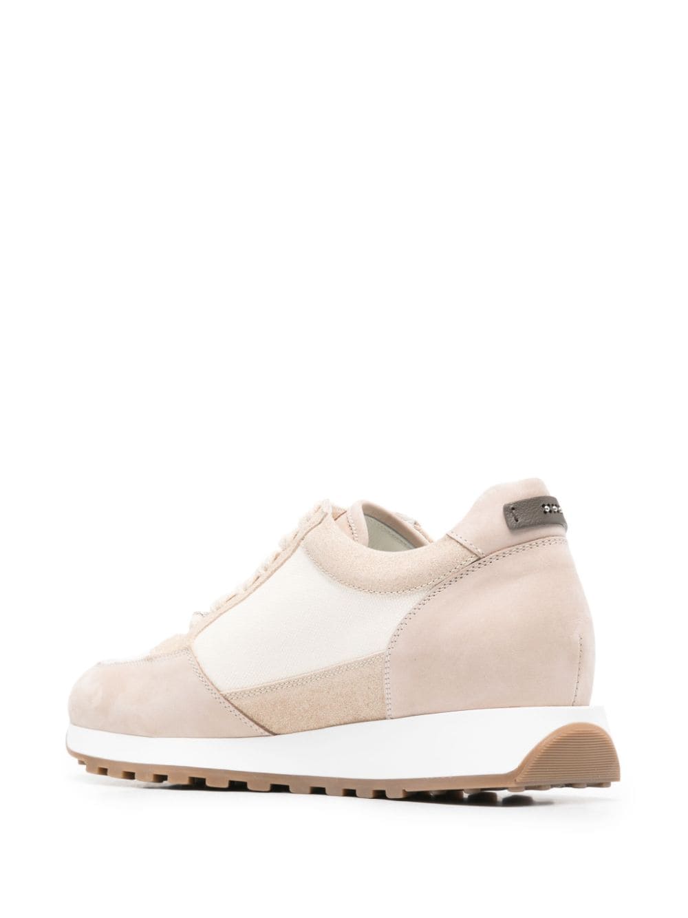 Shop Peserico Punto Luce-chain Leather Sneakers In Neutrals