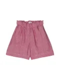 Il Gufo elasticated-waist linen shorts - Purple