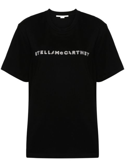 Stella McCartney crystal-logo cotton T-shirt