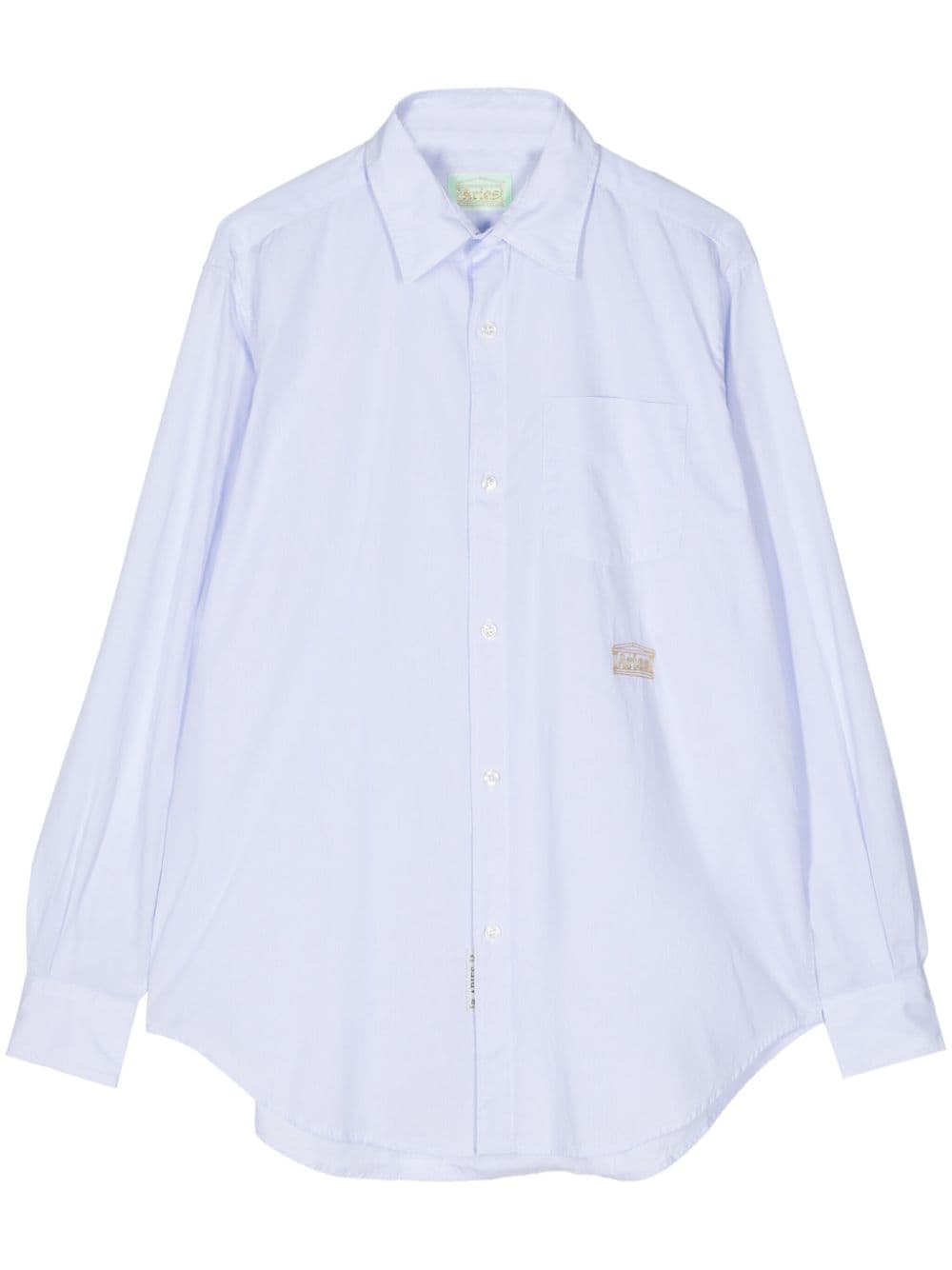 Aries Striped Cotton Shirt In Blue