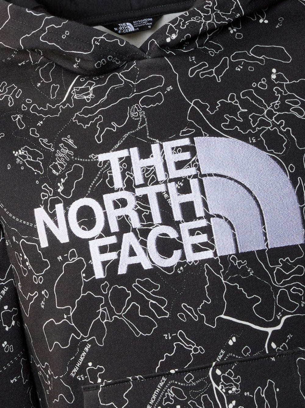 Shop The North Face Logo-embroidered Cotton Hoodie In Grey