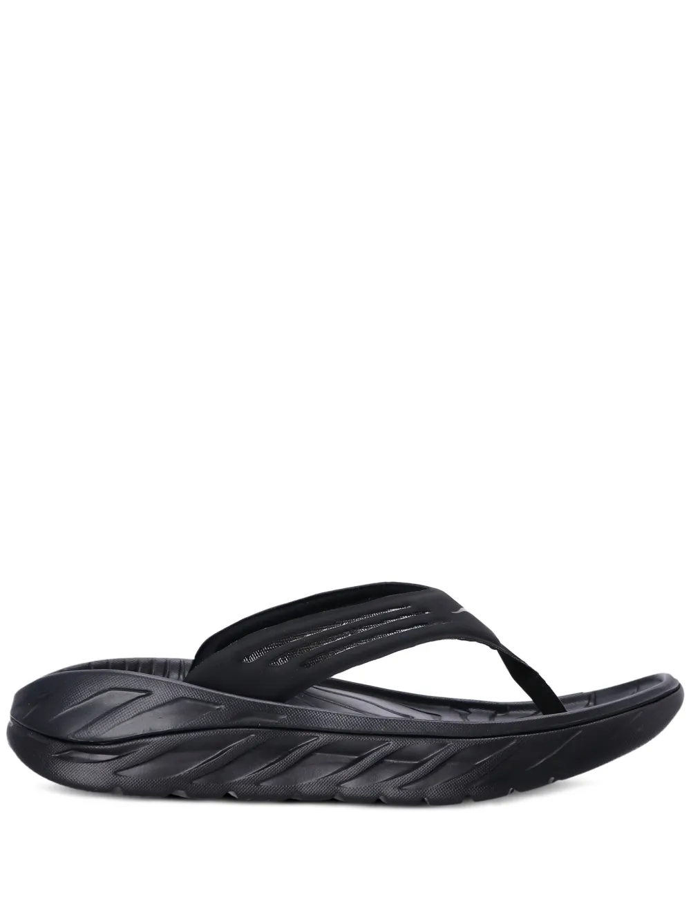 Hoka Ora Recovery Flip Flops In 黑色