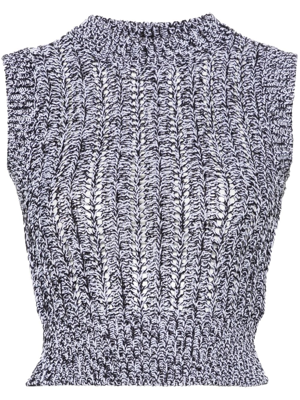 Peserico Sequined Cropped Knitted Top In Blue