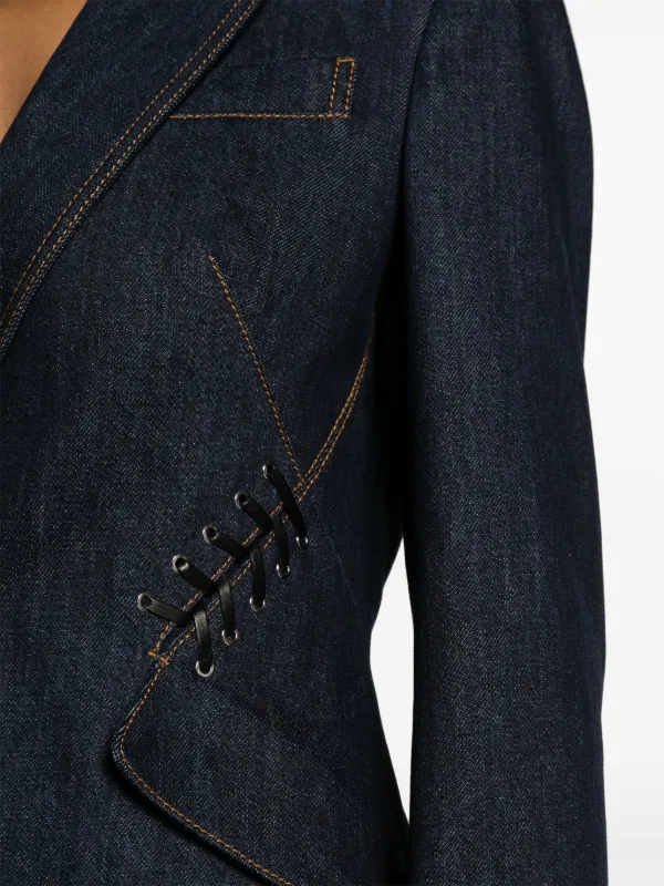 【24SS NEW】Alexander mcqueen / デニム ブレザー / Blue Alexander McQueen Denim jacket | 24s | REVERSIBLE