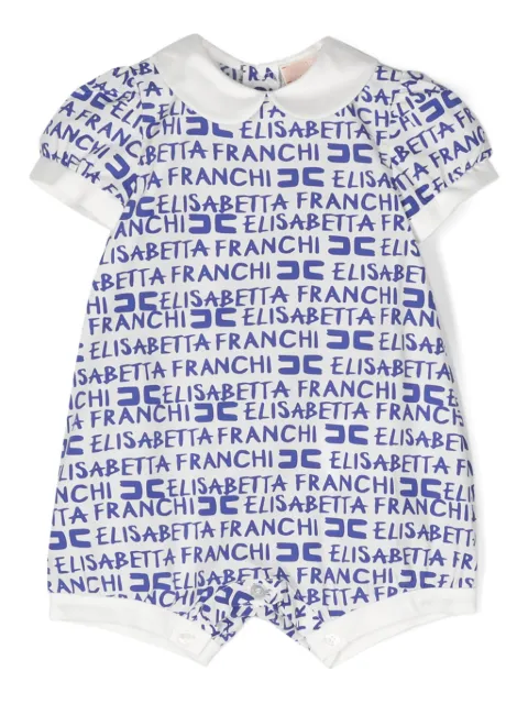 Elisabetta Franchi La Mia Bambina Macaquinho de popeline com logo