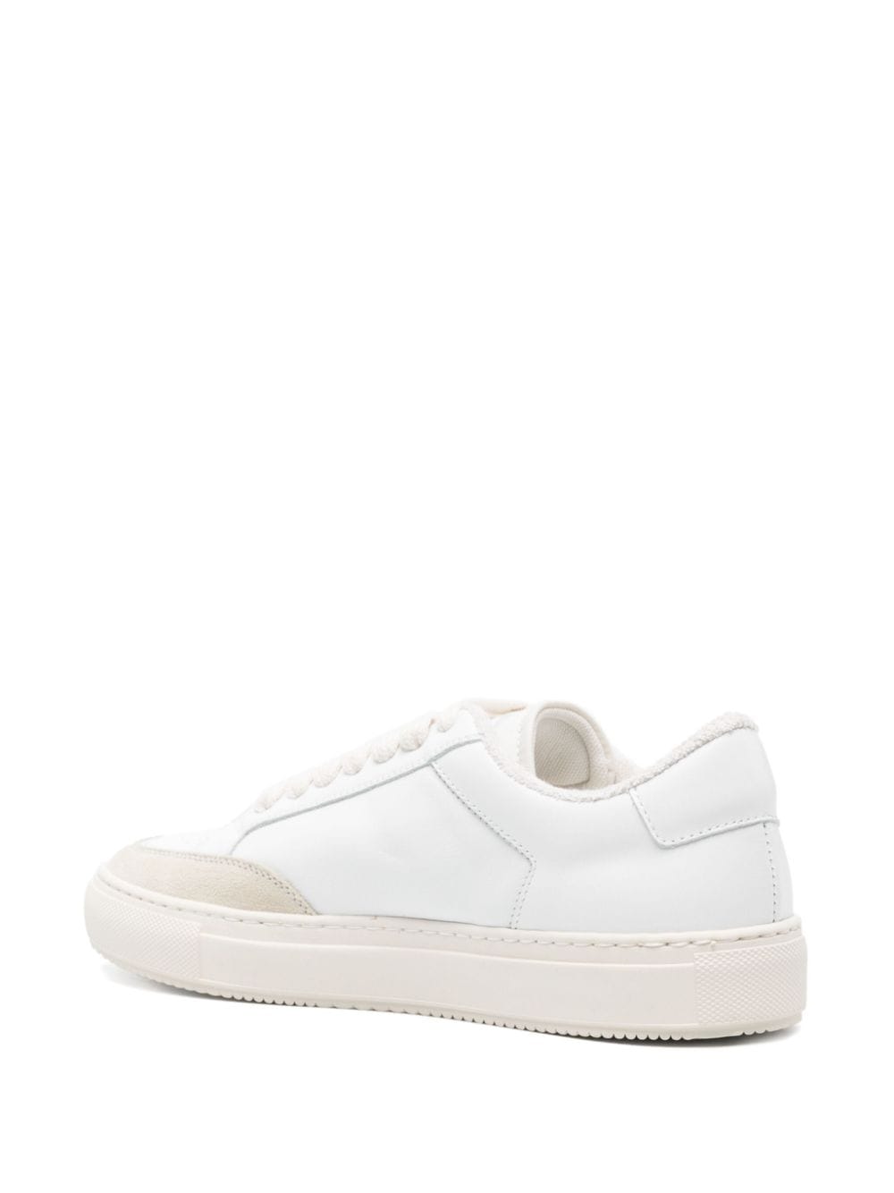 Shop Common Projects Stamped-numbers Leather Sneakers In White
