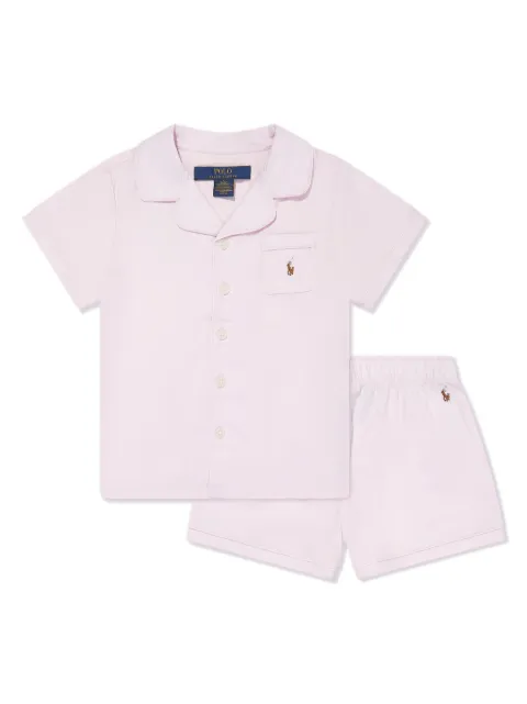 POLO RALPH LAUREN KIDS two-piece cotton pajama set