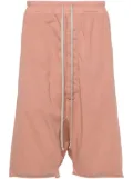 Rick Owens DRKSHDW drop-crotch cotton track shorts - Pink