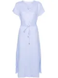 Peserico linen belted dress - Blue