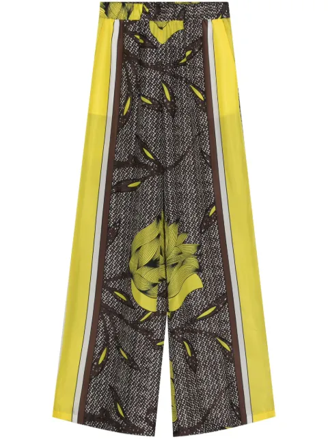 P.A.R.O.S.H. pantalones de seda con estampado floral