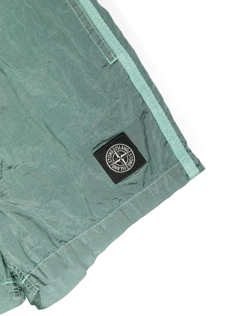 Stone Island Junior Metallic shorts met Compass-logopatch Groen