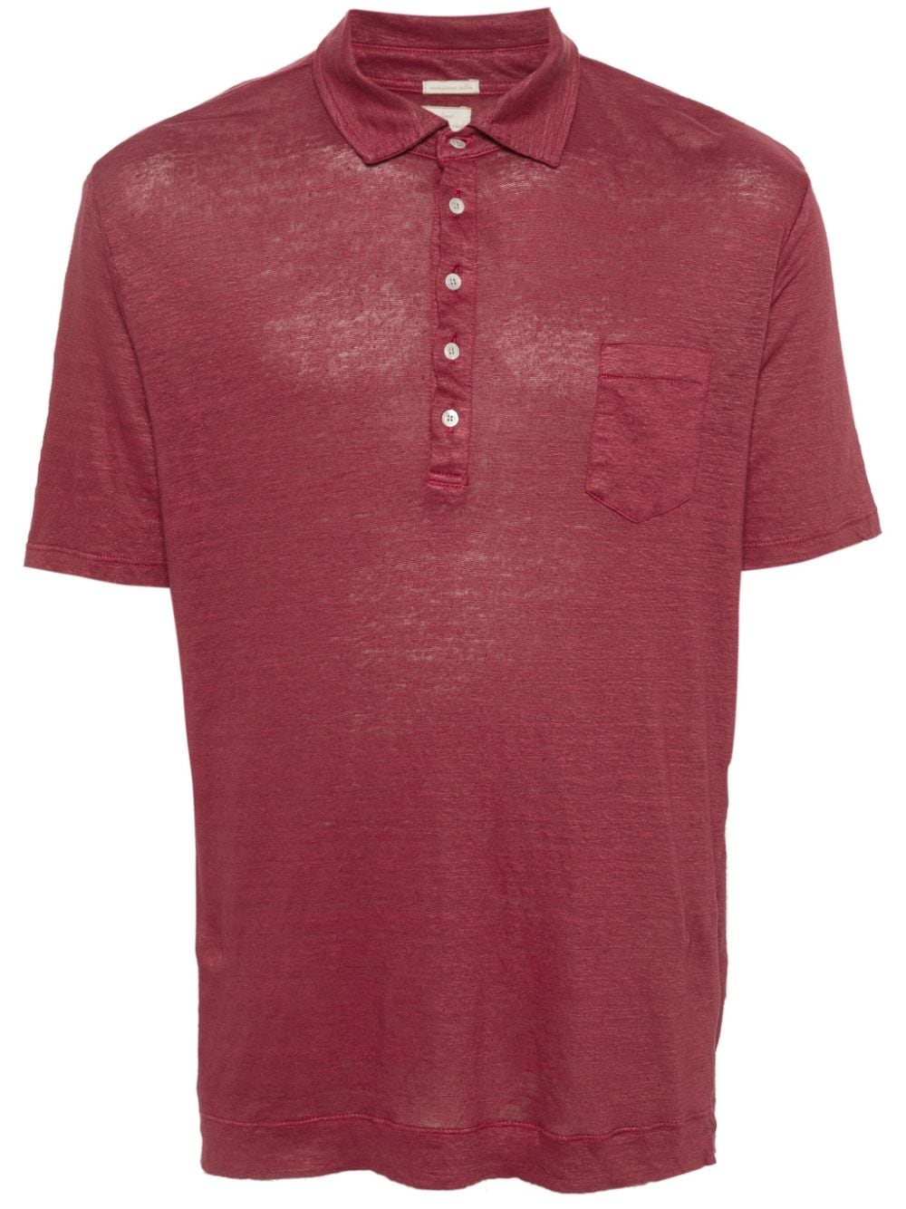 Shop Massimo Alba Linen Polo Shirt In Red