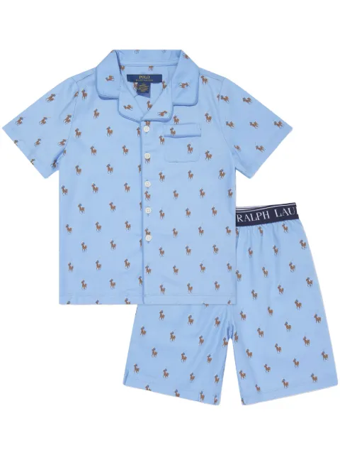 POLO RALPH LAUREN KIDS Polo Pony-print cotton pajamas