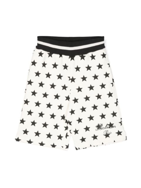 star-print jersey shorts