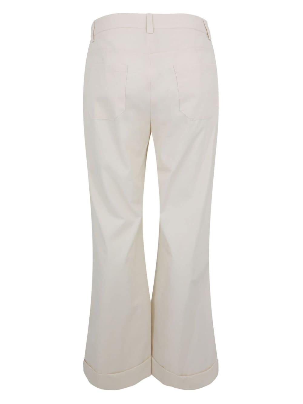 Shop Twp Howard Wide-leg Trousers In White