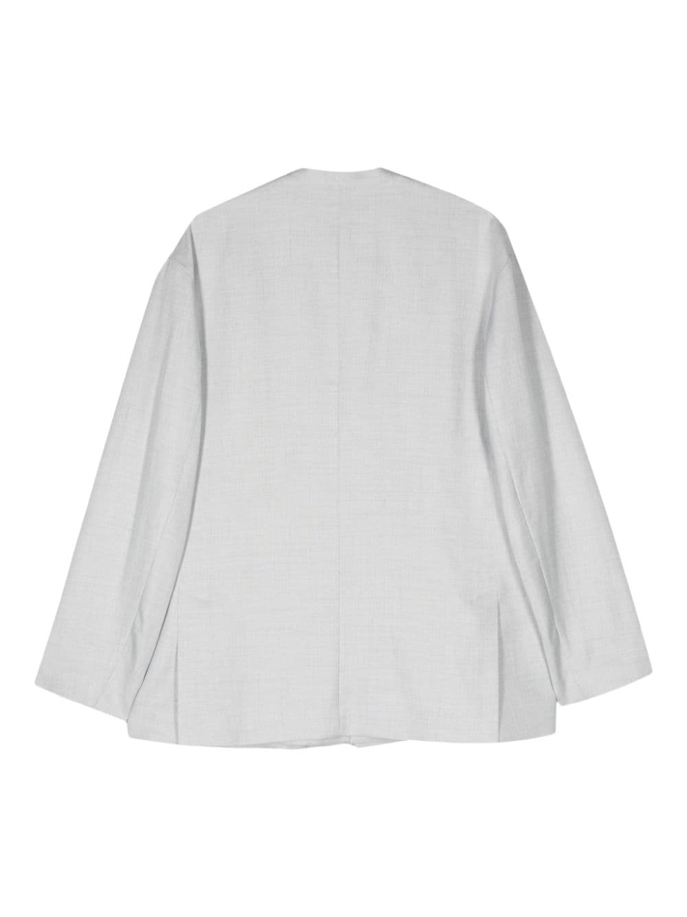 Shop Philosophy Di Lorenzo Serafini Detachable-lapels Single-breasted Blazer In Grey