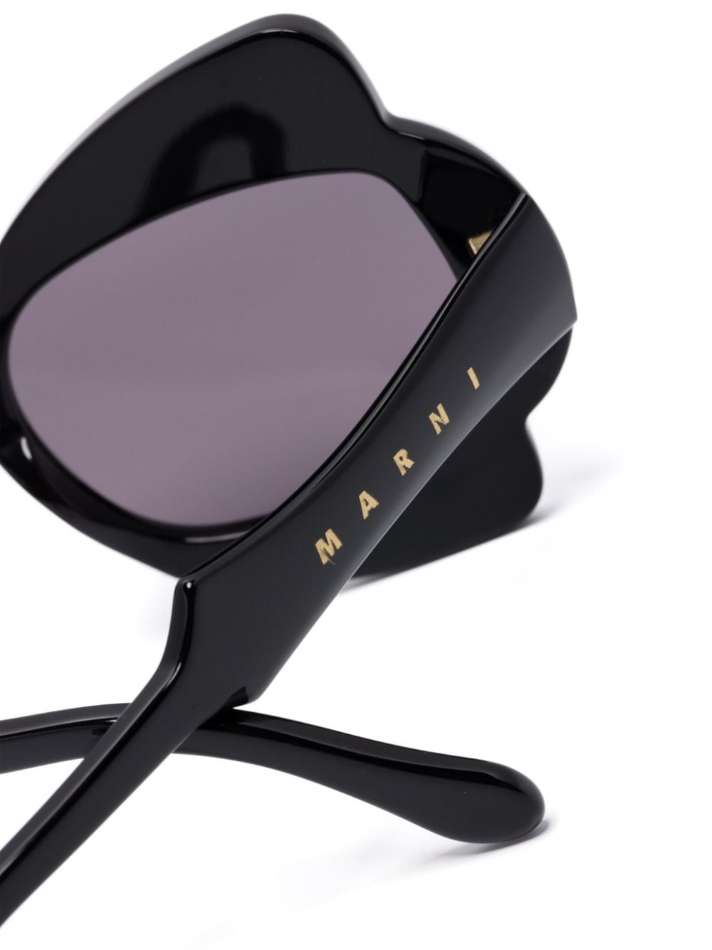 Shop Marni Eyewear Monumental Gate Oversize-frame Sunglasses In 黑色