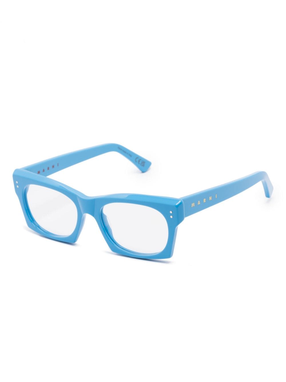 Shop Marni Eyewear Rectangle-frame Glasses In 蓝色