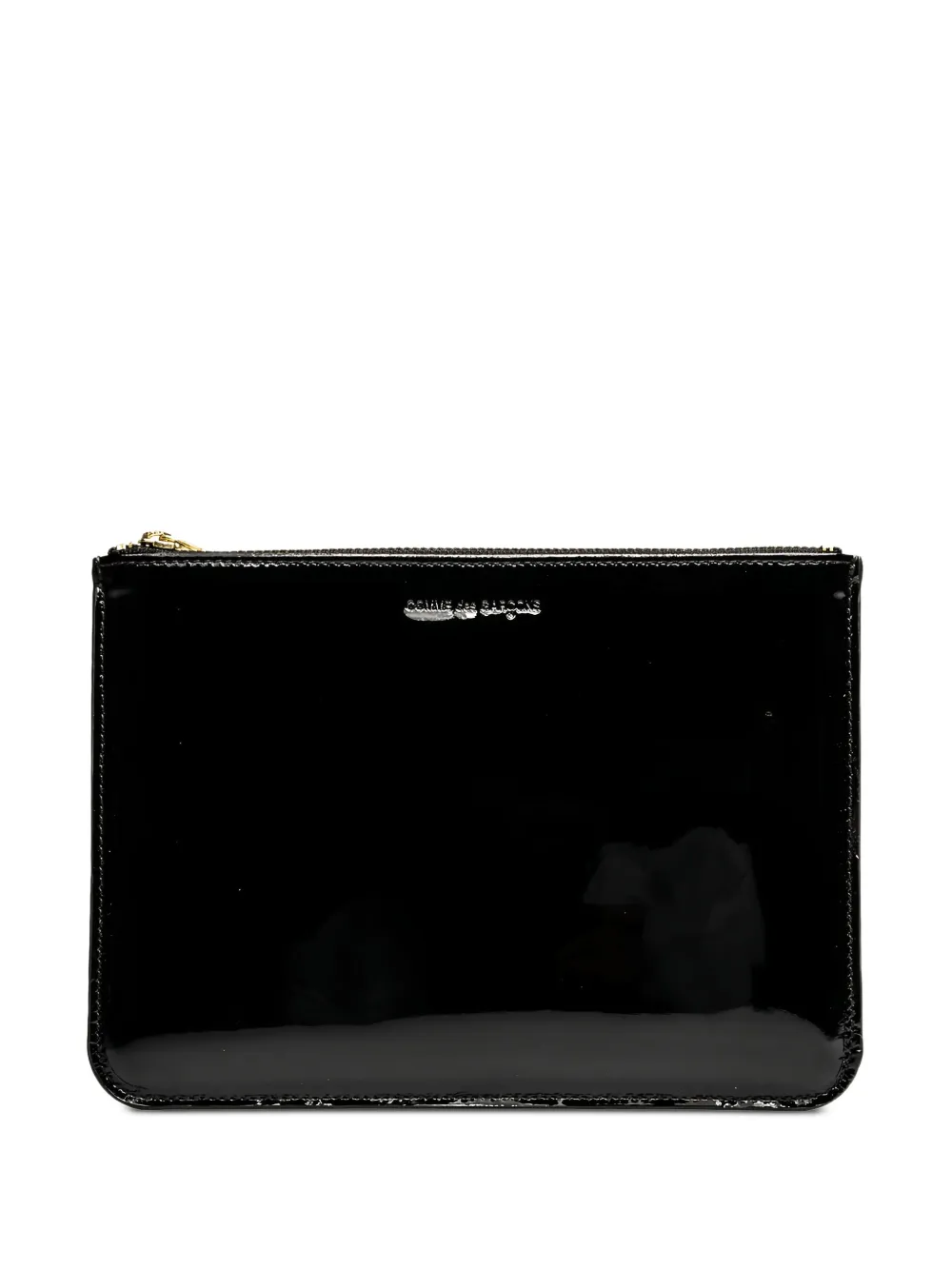 Comme Des Garçons Wallet patent-finish zip wallet | Black | Image 1