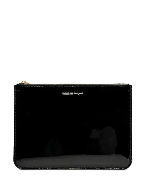 Comme Des Garçons Wallet patent-finish zip wallet