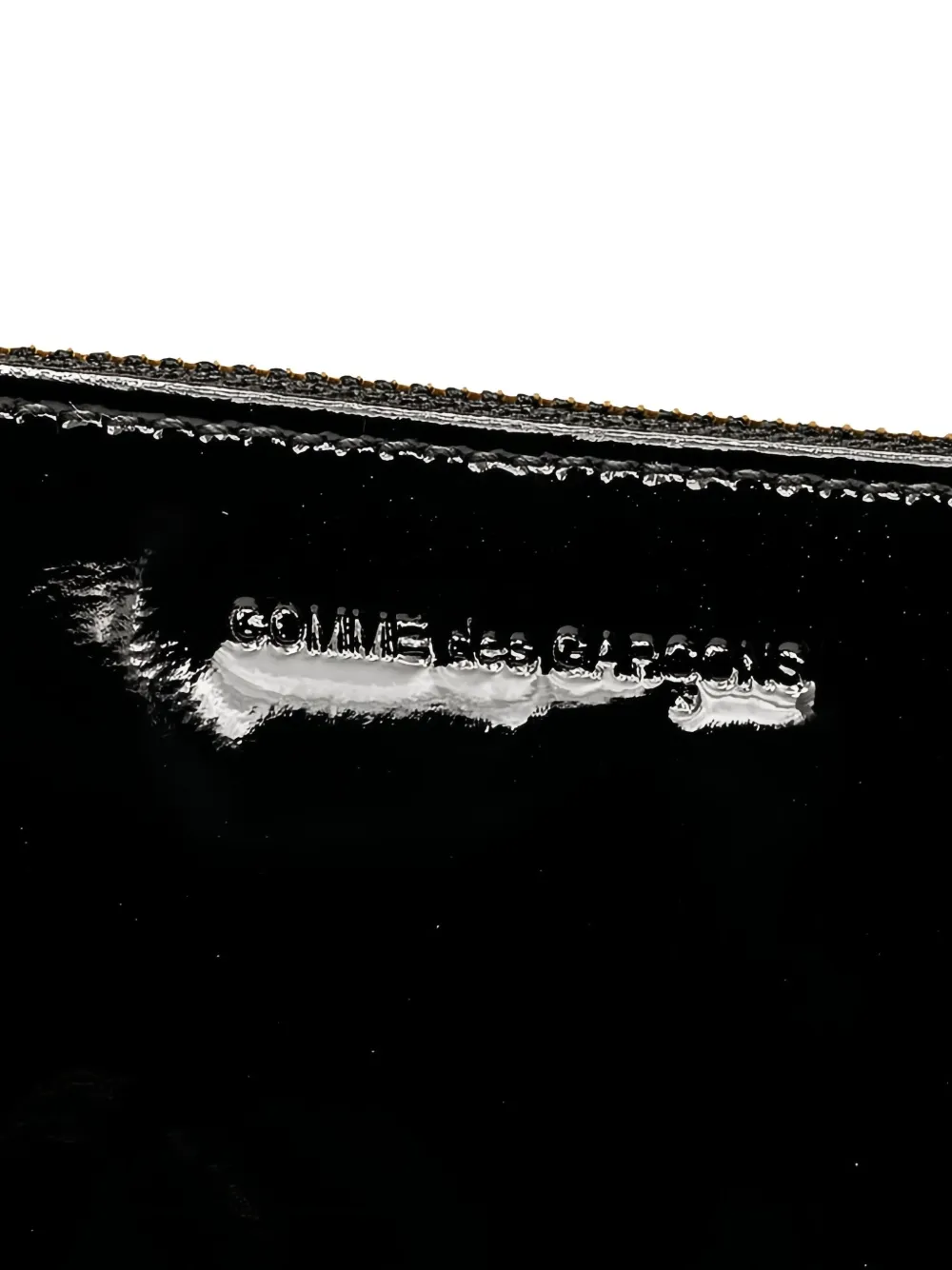 Comme Des Garçons Wallet Portemonnee met gelakte afwerking en rits Zwart
