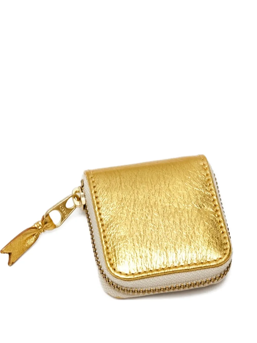 Comme Des Garçons Wallet zip-fastening square wallet | Gold | Image 1