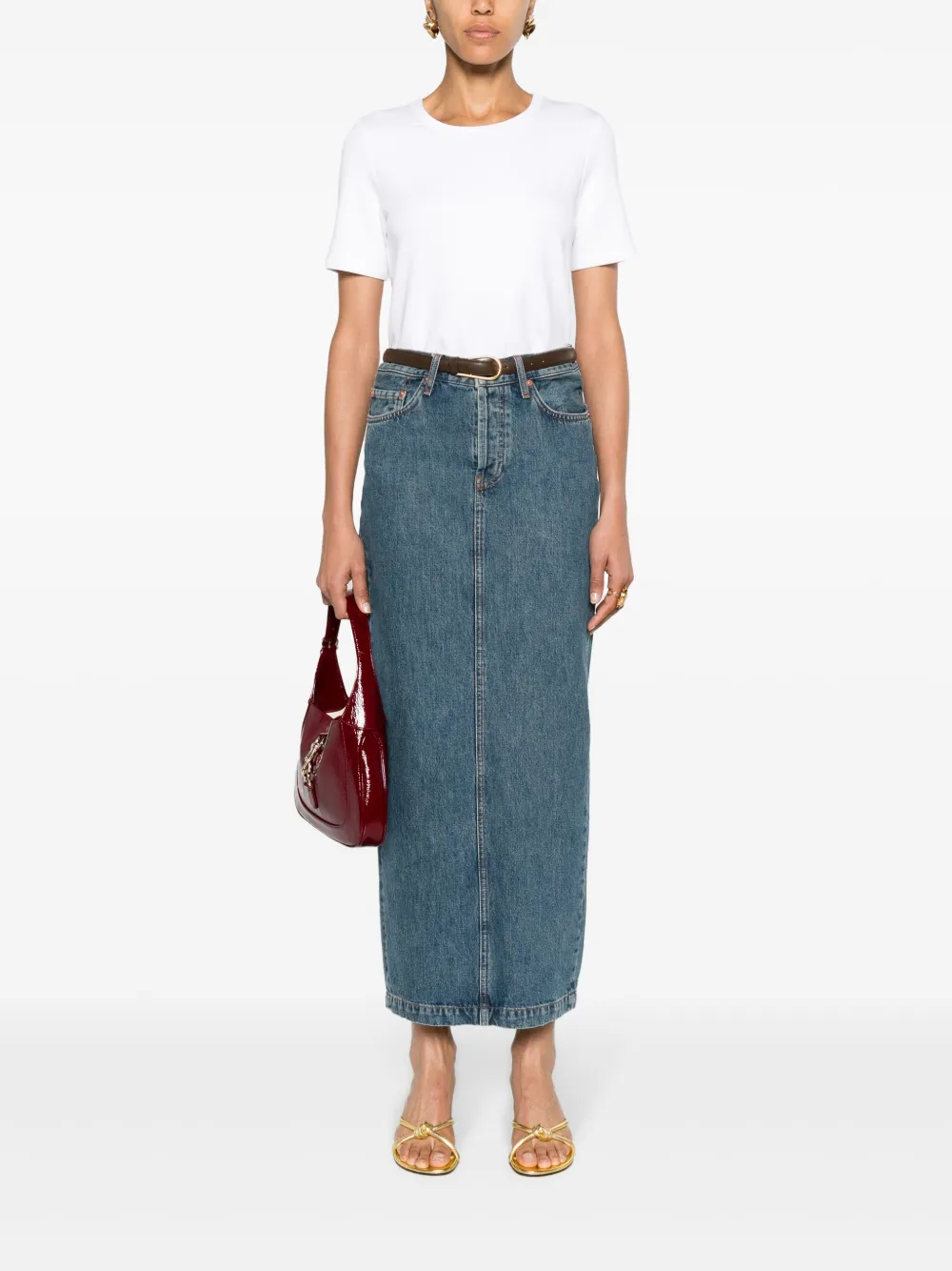 'S Max Mara T-shirt met geborduurd logo - Wit